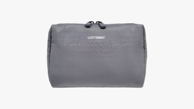 그레이 사각 파우치